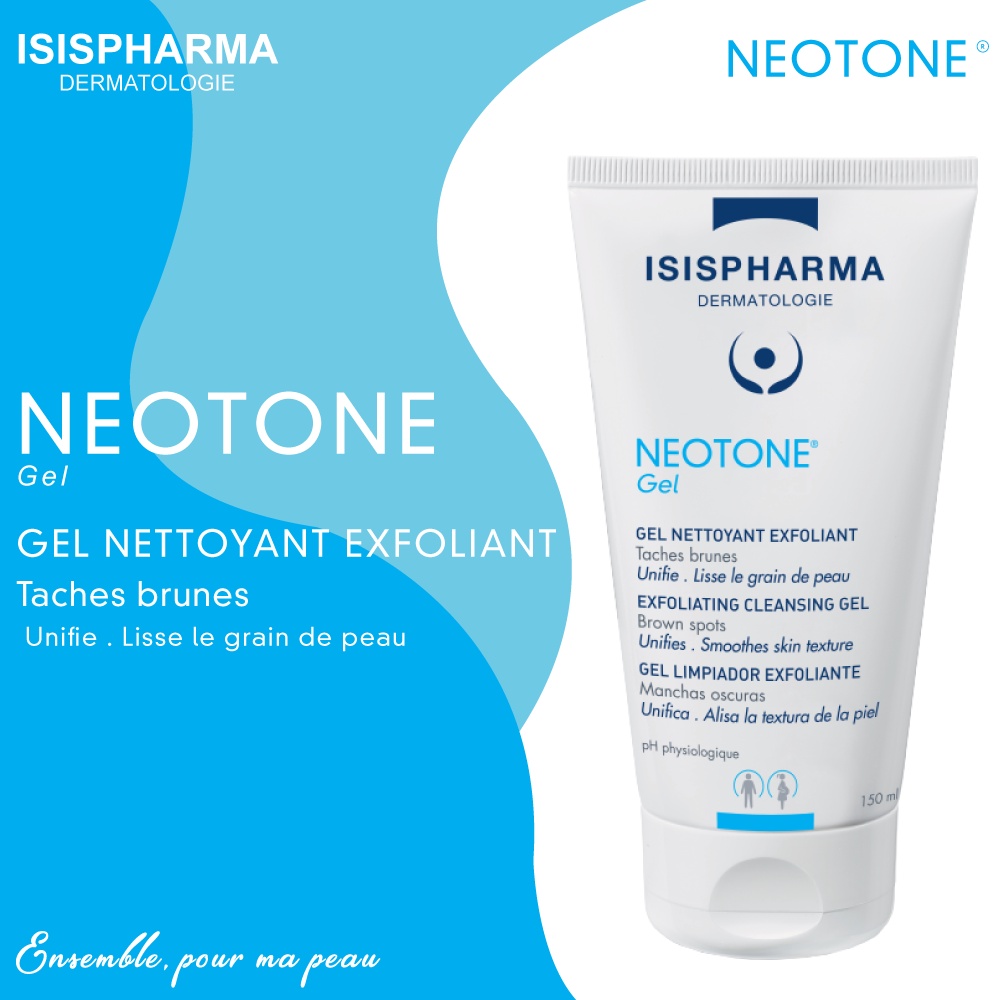 Isis Pharma Neotone Gel - Gel Rửa Mặt Sáng Da, Giảm nám sạm