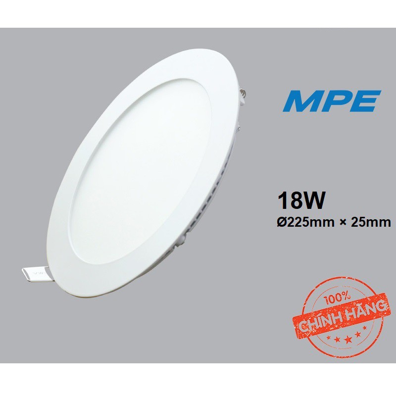Đèn LED MPE Panel Tròn Âm Trần series RPL 18W (Ø225mm × 25mm) – Ánh sáng Trắng, Trung Tính, Vàng, Đổi Màu