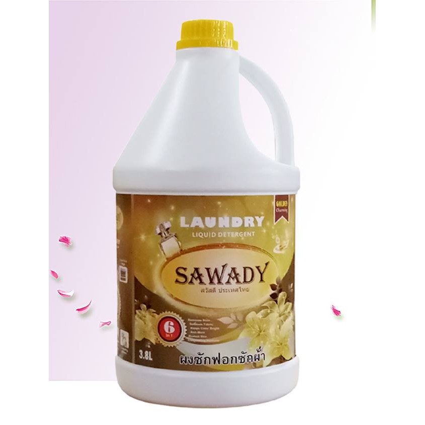 [HN - Freeship][Siêu thơm - Hương nước hoa] Nước Giặt Xả 6 In 1 Sawady Thái Lan 3,8L (Nhập khẩu và phân phối bởi Hando)