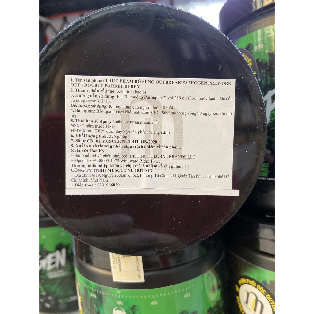 Thực Phẩm Bổ Sung Outbreak PATHOGEN Preworkout ( 325g )