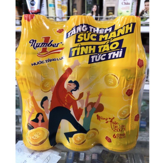 Combo 6 chai Nước tăng lực Number1 330ml