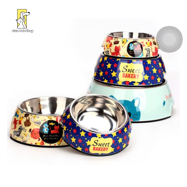 Chén Inox cao cấp không gỉ đựng thức ăn cho thú cưng ☘️