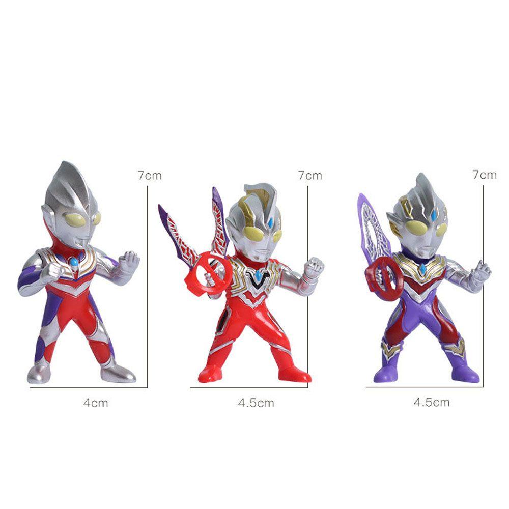 Bộ 4 Mô Hình Nhân Vật Ultraman Trang Trí Đáng Yêu