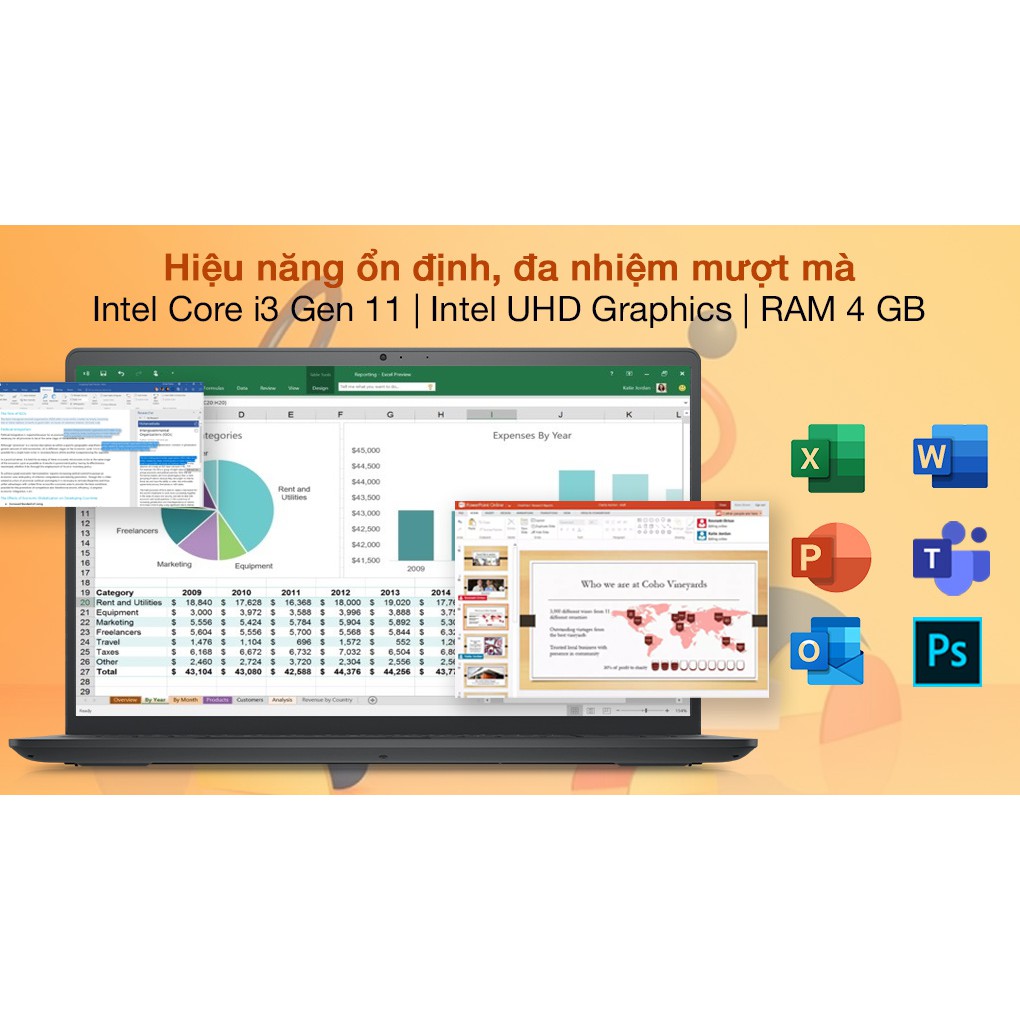 Dell Inspiron 3511 15 inch Core i3-1115G4 Ram 4GB SSD 128GB FHD | BigBuy360 - bigbuy360.vn