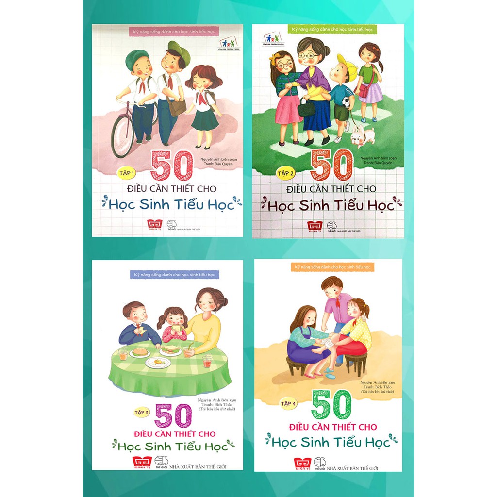 Sách - Kỹ năng sống dành cho Cho Học Sinh Tiểu Học Combo 4 cuốn