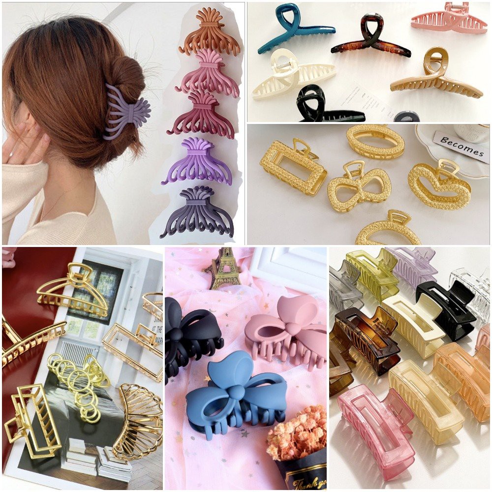 Kẹp tóc càng cua nhiều kiểu tùy chọn xinh xắn phong cách hàn quốc cho nữ