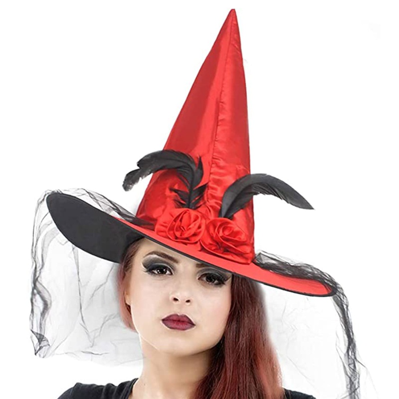 Mũ Phù Thủy Hóa Trang Halloween Cho Nữ