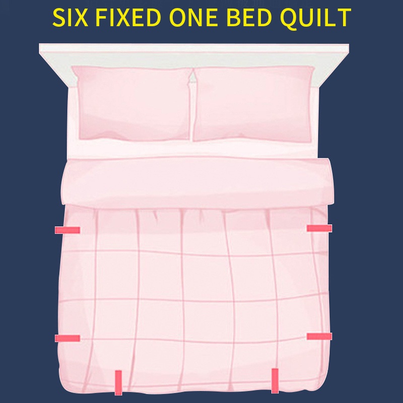 6 chiếc Chăn không trơn trượt Kẹp chăn Duvet Kẹp chăn nhựa Chốt kẹp bìa kẹp chăn Tấm cố định Thiết bị chống chạy khi ngủ