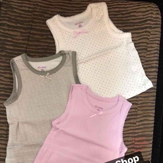 Set 3 áo ba lỗ bé gái Mix Baby