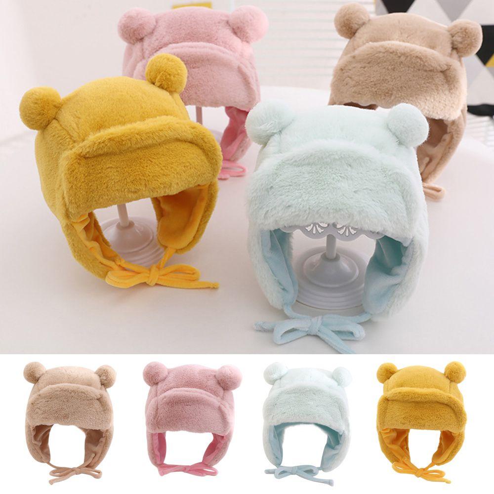 LAYOR1 Mũ Len Lông Cừu Giữ Ấm Thu Đông Dễ Thương