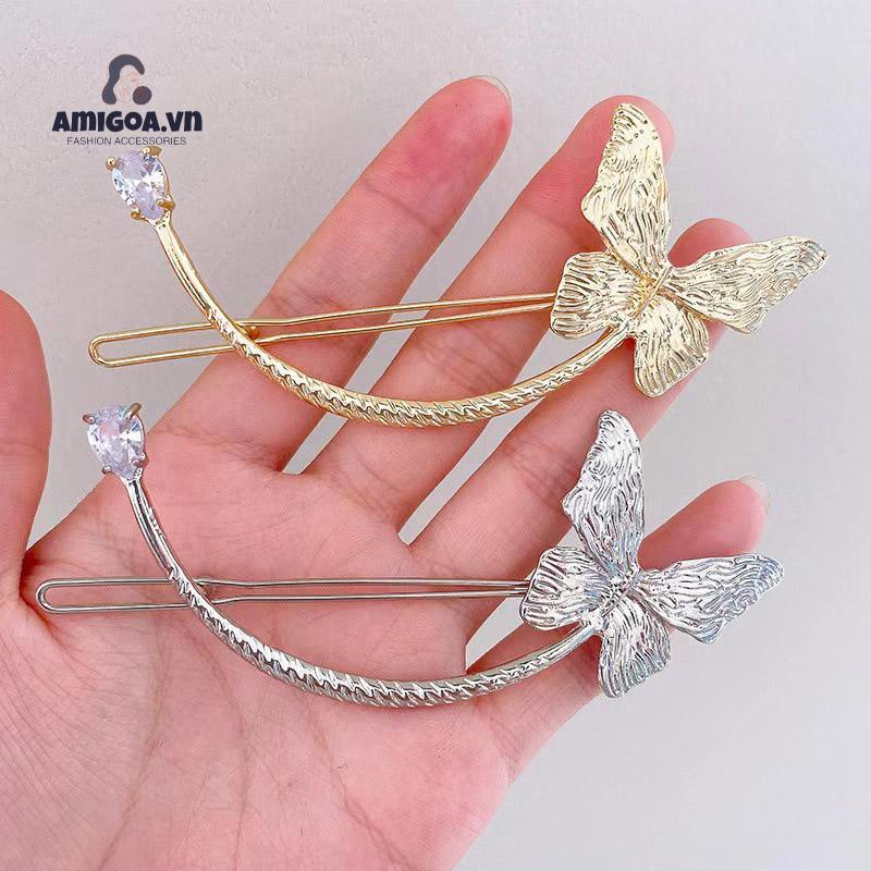 ✨✨Kẹp Tóc Hình Bướm Bằng Kim Loại Thanh Lịch Cho Nữ