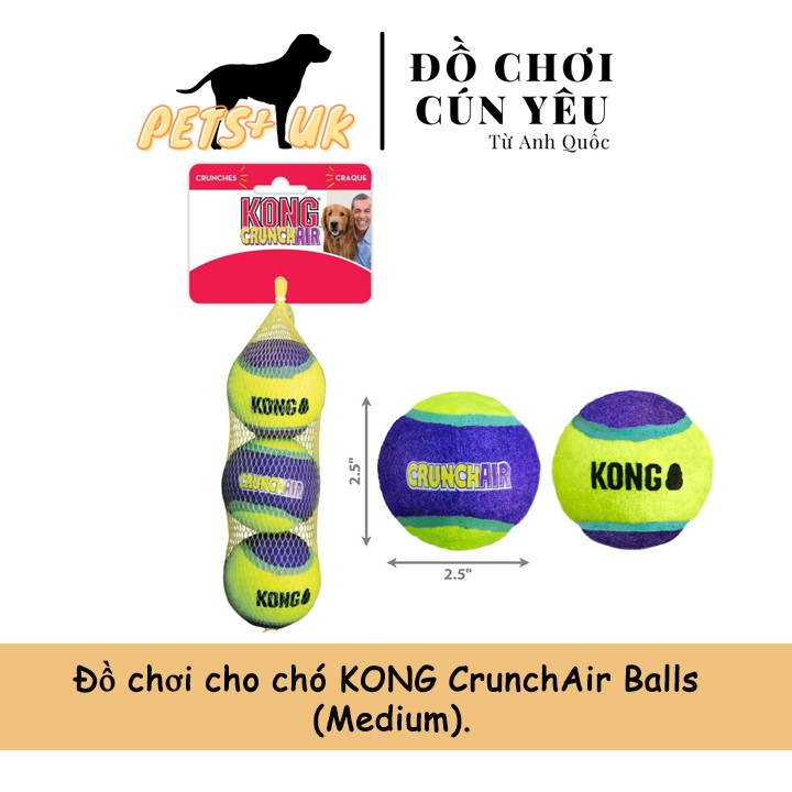 Đồ chơi cho chó KONG CrunchAir Balls (Medium)