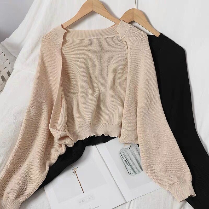 Áo khoác len mỏng cardigan mỏng