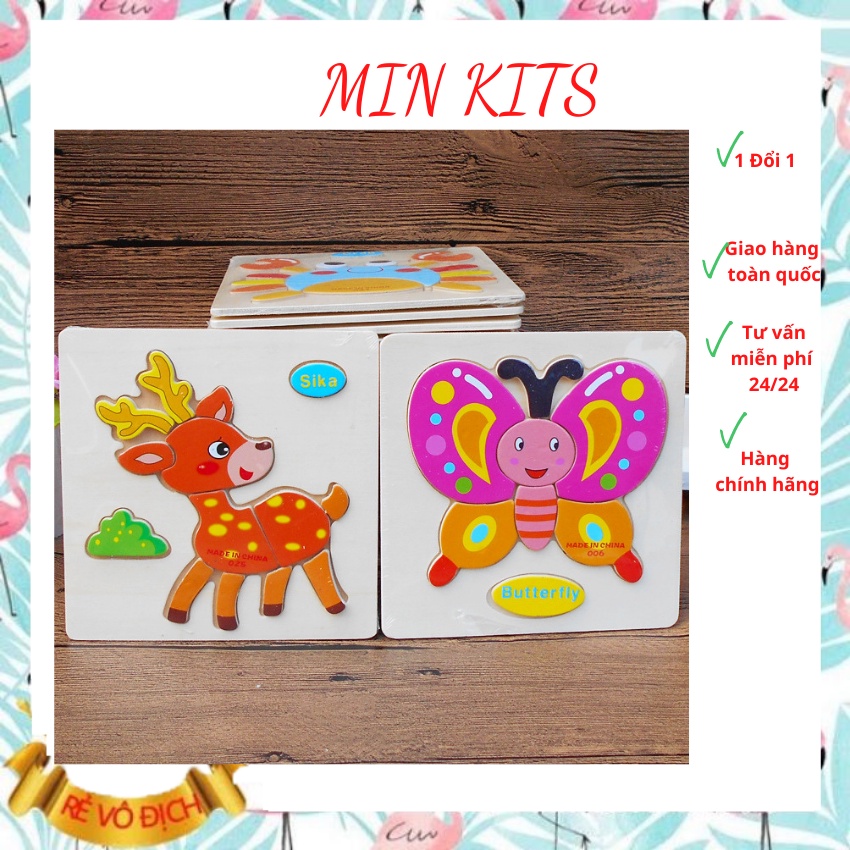 Tranh Ghép Hình 3D Nồi Bằng Gỗ Đồ Chơi Giáo Dục Sớm Thông Minh Montessori Cho Trẻ Từ 1 - 3  Tuổi MIN_KITS VD20