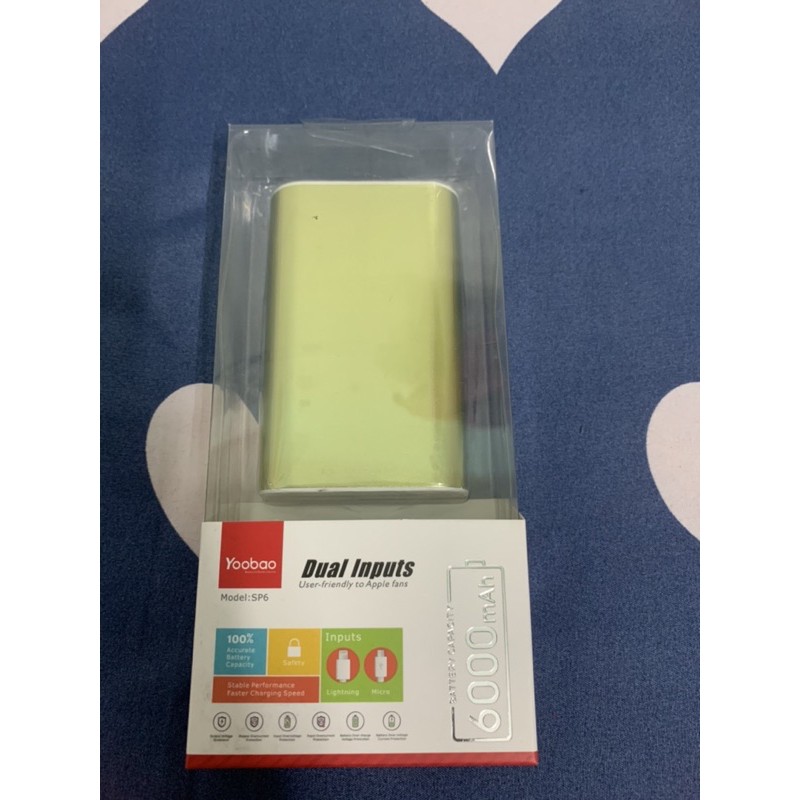 Sạc dự phòng Yoobao 6000 MAH hàng chính hãng