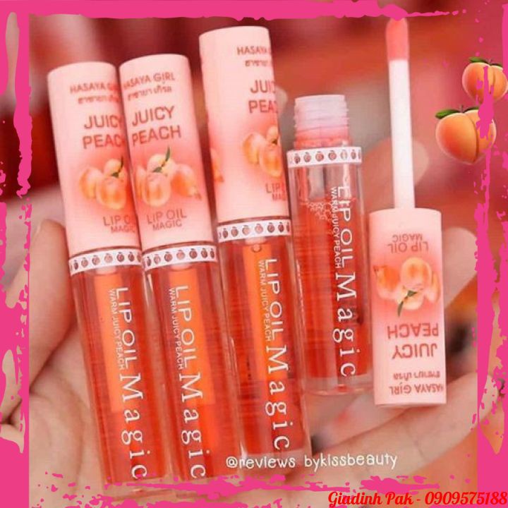 Son Dưỡng Môi Có Màu Tráo Đào Lip Oil Magic Hasaya Girl Môi Căng Mọng ✅FLASH SALE✅