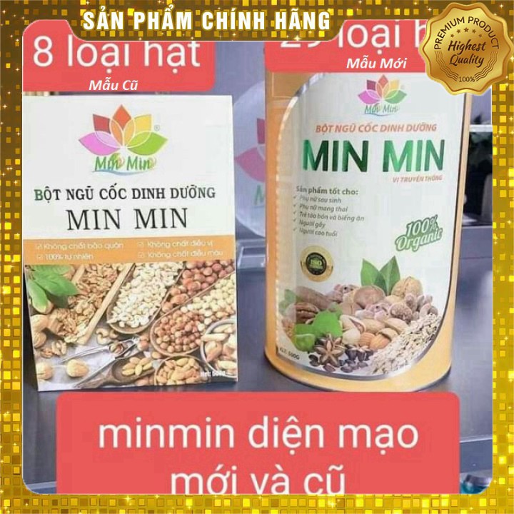 Ngũ Cốc Lợi Sữa - Mẫu mới 29 loại Hạt, Bột Ngũ Cốc Min Min (500GAM)