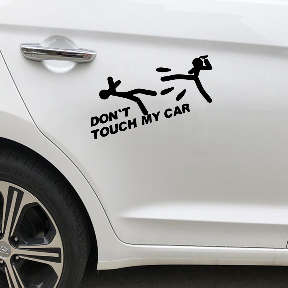Miếng Dán Trang Trí Xe Hơi In Chữ Don't Touch My Car Vui Nhộn