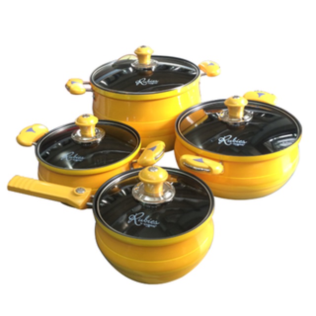 Bộ nồi hàn quốc nhập khẩu kitchen flower 4 cái-NY-1327