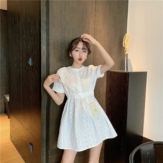 Đầm baby doll thêu hoa