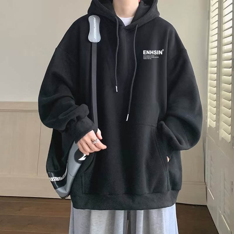 Áo hoodie Tay Dài Dáng Rộng In Chữ Tiếng Anh Phong Cách hip hop Đường Phố Mỹ Thời Trang Thu Đông Cho Nam Size M-8XL. 2022