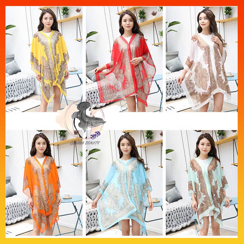 Áo Choàng Đi Biển, Khăn Choàng, Chất LIệu Voan Cực Đẹp,1001 Công Dụng, Che Nắng, Chụp Ảnh,  CLAURA BEAUTY