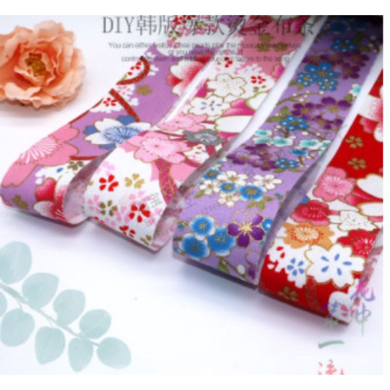 Ruy băng dải bông họa tiết cổ trang làm phụ kiện handmade