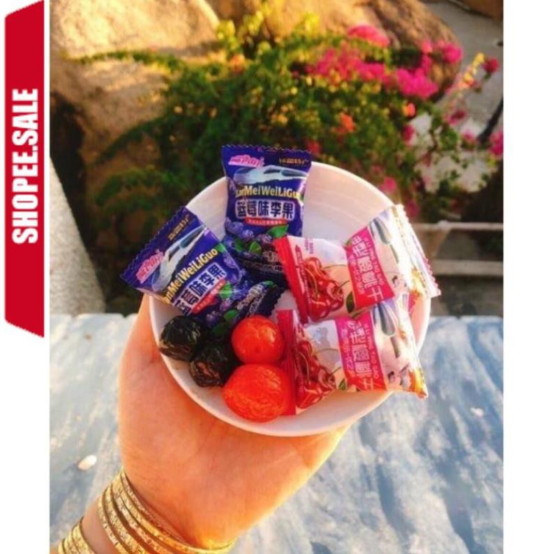 Ô mai Cherry mix vị, kẹo omai chua ngọt thơm ngon gói 408gram, đồ ăn vặt Đài Loan SIÊU NGON, date mới