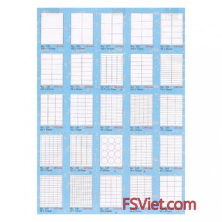 Decal tomy A4 từ mã số 125 - 149 / Giấy đẹp - Giá hợp lý - Được tặng thêm phần mềm in tem khi mua hàng