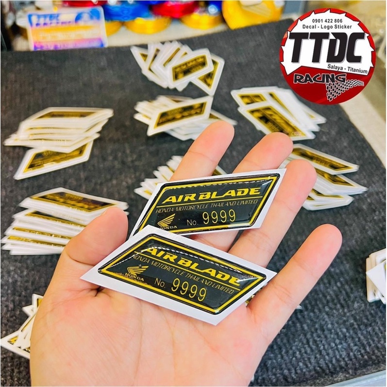 Tem Logo 3D nổi thông số Honda mọi dòng xe 🇹🇭