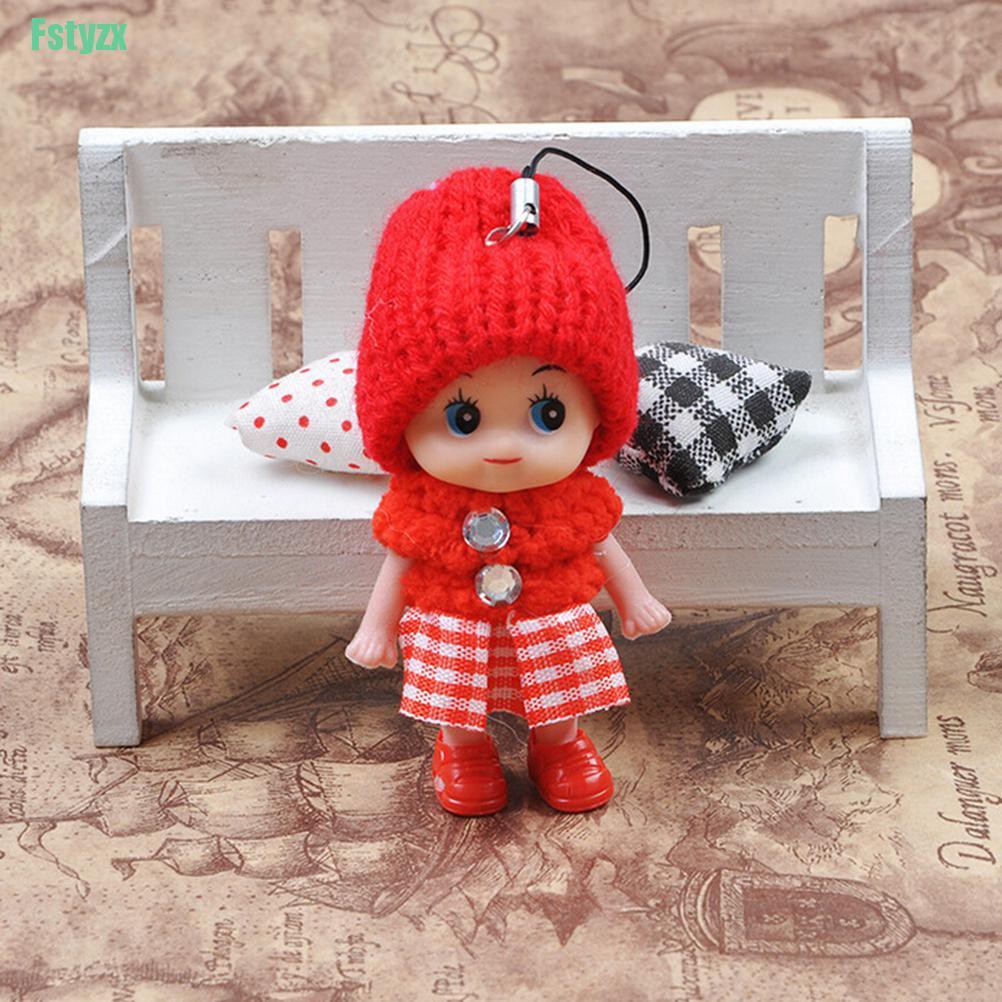 fstyzx 1 Pcs Soft Baby Dolls Interactive Mini Doll Phone Hanging Kids Children Toys 8cm