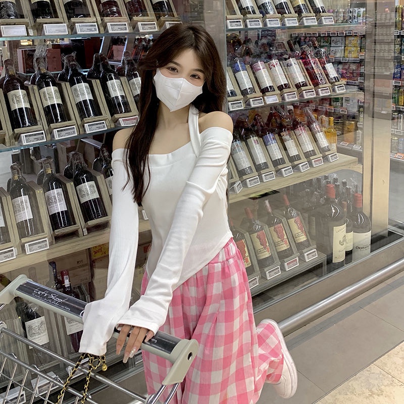 Áo thun tay dài thiết kế mới thời trang xuân thu dành cho nữ 2021