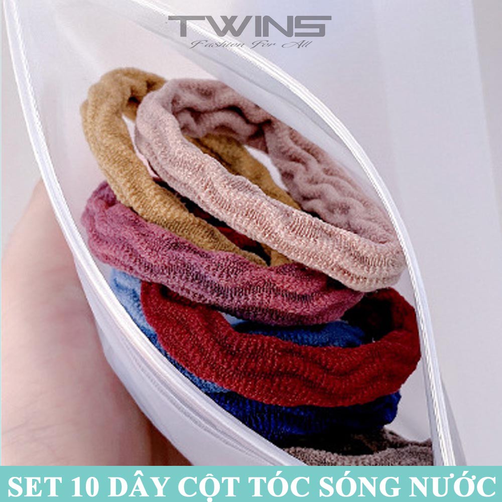Set 10 dây cột tóc, buộc tóc SD115 màu dễ thương, cute, xinh đẹp phong cách Hàn Quốc làm phụ kiện tóc thời trang cho nữ