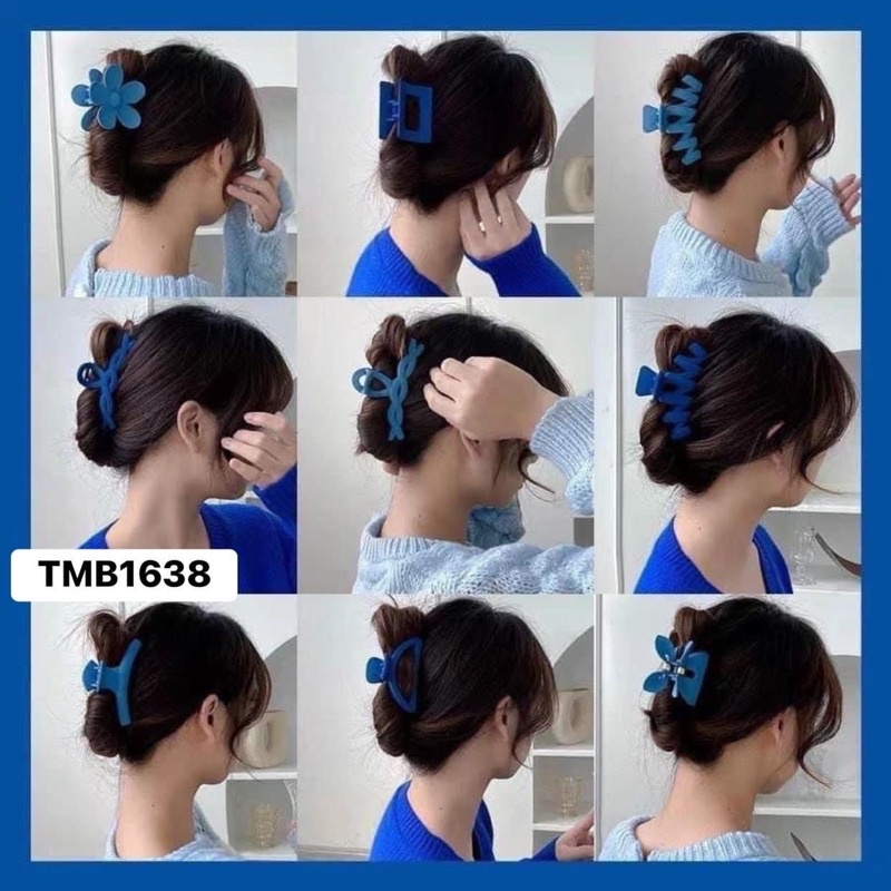 SÉT 8 CHIẾC KẸP TÓC HÀN MÀU XANH