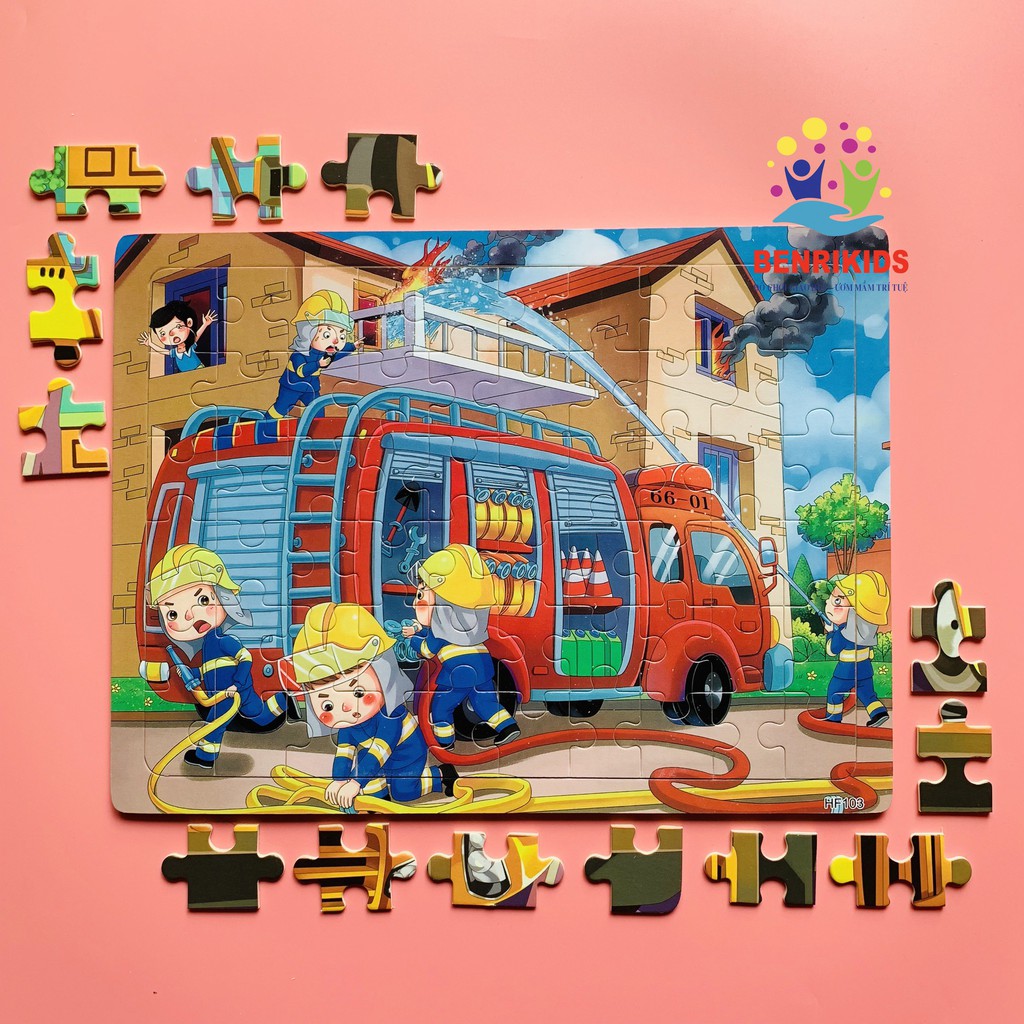 Tranh Ghép Hình Gỗ Puzzle Nhiều Mảnh (Tranh 60 Miếng), Đồ Chơi Ghép Tranh Phát Triển Tư Duy Và Trí Thông Minh Cho Bé