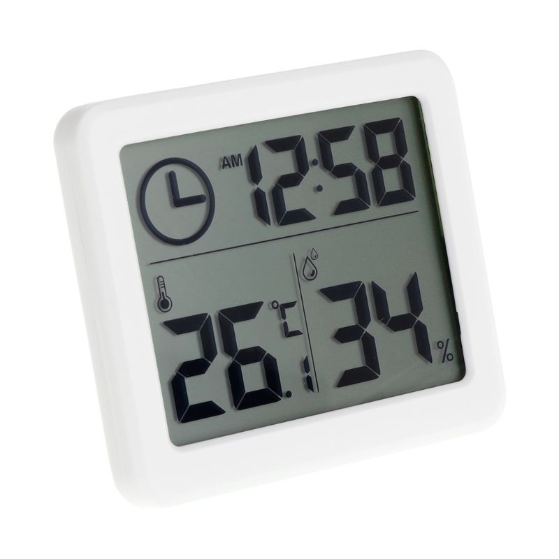 Đồng hồ điện tử đo nhiệt độ độ ẩm màn hình LCD 3.2 &quot;