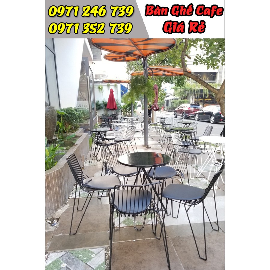 Bộ bàn ghế sắt cafe ngoài trời giá rẻ