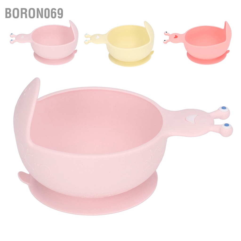 Boron069 Hút silicon cho trẻ mới biết đi Bát ăn không thể vỡ Lò vi sóng Máy rửa bát An toàn Trẻ sơ sinh từ 6 tháng tuổi trở lên