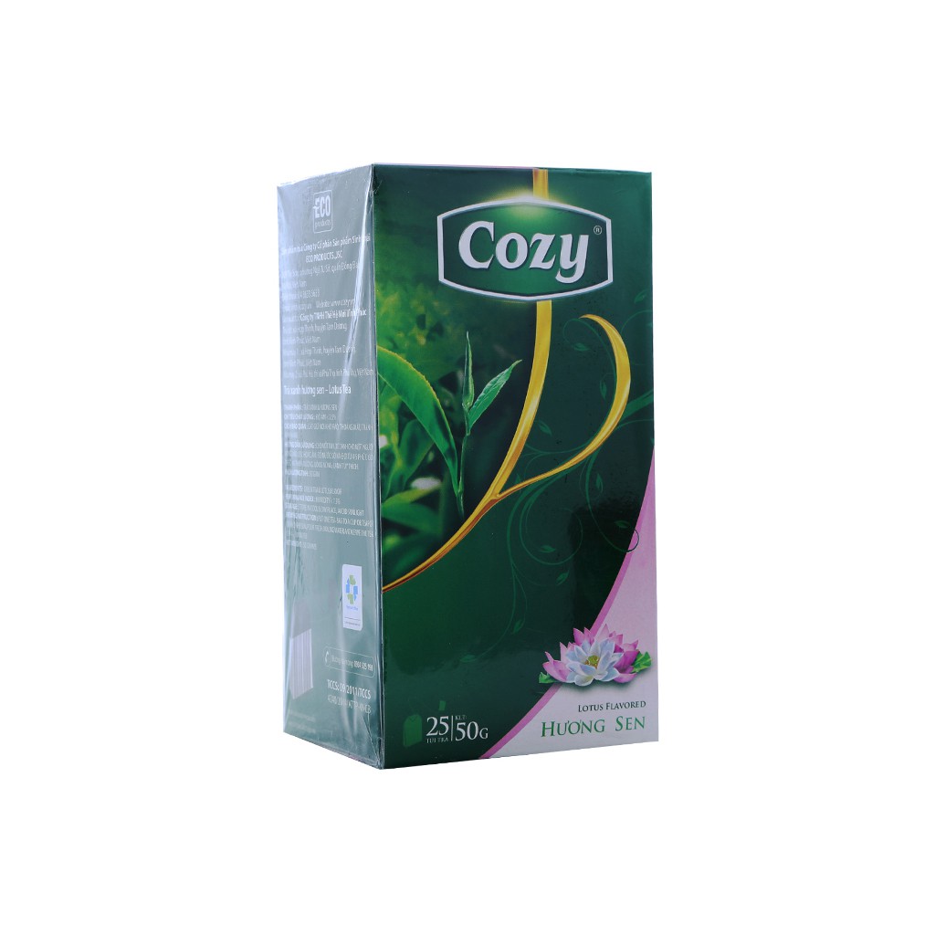 [CHÍNH HÃNG] Trà Sen Cozy Hộp 50g (2g X 25 túi lọc)