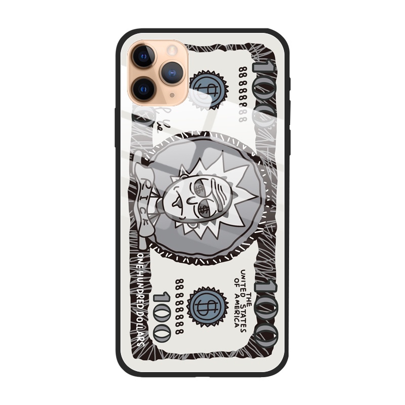 Ốp Điện Thoại Kính Cường Lực Chống Sốc Chống Trầy In Hình Tiền Đô La Cho iPhone 14 Max 13 Pro 12 iPhone 11 XR 8 7 SE 2022