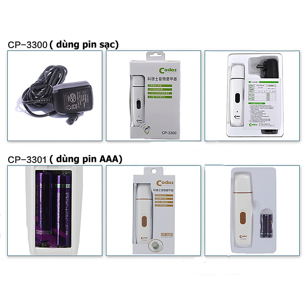 Hanpet.GV- (BH 6 tháng) Máy mài móng chó mèo spa (3 loại) codos CP- 3301 CP- 5200 CP3300 mài móng thú cưng