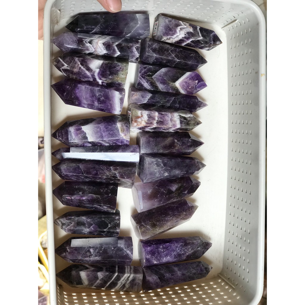 Trụ đá màu tím - Trụ đá thanh tẩy thach anh tím | BigBuy360 - bigbuy360.vn