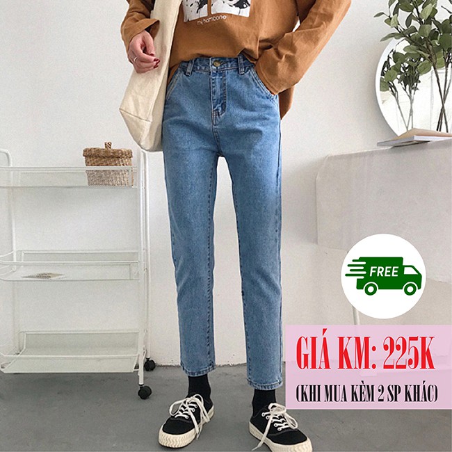 [SẴN] Quần jeans nữ baggy Ulzzang Quảng Châu QDJ14