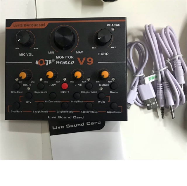 [Freeship toàn quốc từ 50k] Combo đơn giản soundcard V9 BM800 kèm tai kiểm âm sony