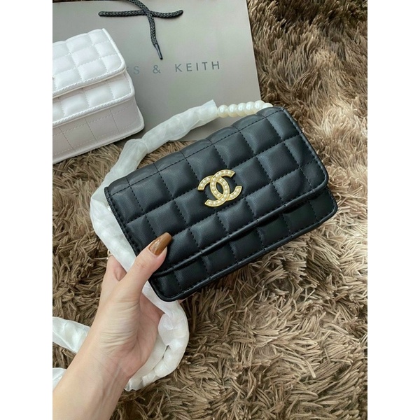 Túi xách trần chám dây ngọc siêu sang Mã N0450