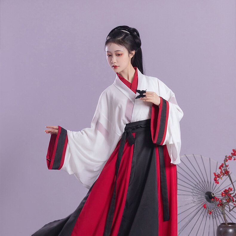Fengqilou Xiake Fengyun Wei Jin Made Hán Phục Cổ Chéo Thắt Eo Cho Nam Và Nữ Sinh Viên Mùa Xuân Fengqilou Xiake Fengyun Wei Jin 9.20