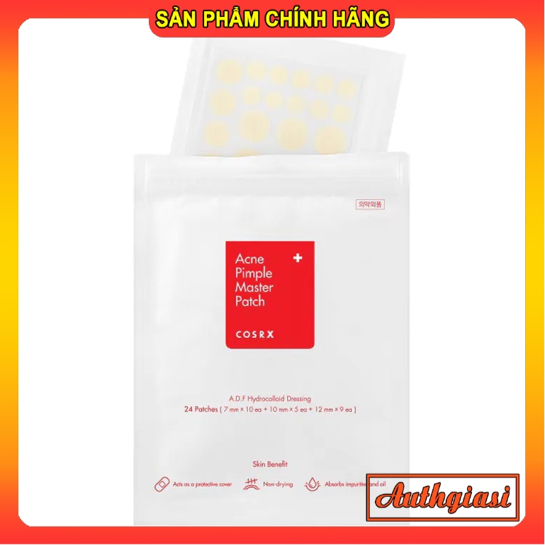 Miếng dán mụn Cosrx Ance Pimple đỏ giảm mụn sưng bọc / Clear Fit Master Patch đen che mụn tàng hình | BigBuy360 - bigbuy360.vn