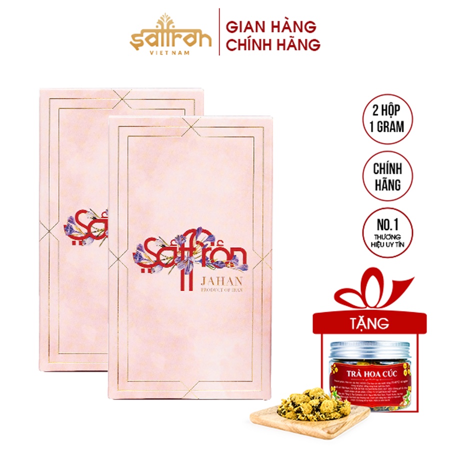 Nhụy Hoa Nghệ Tây 2 Hộp Saffron Jahan 1Gram /Hộp