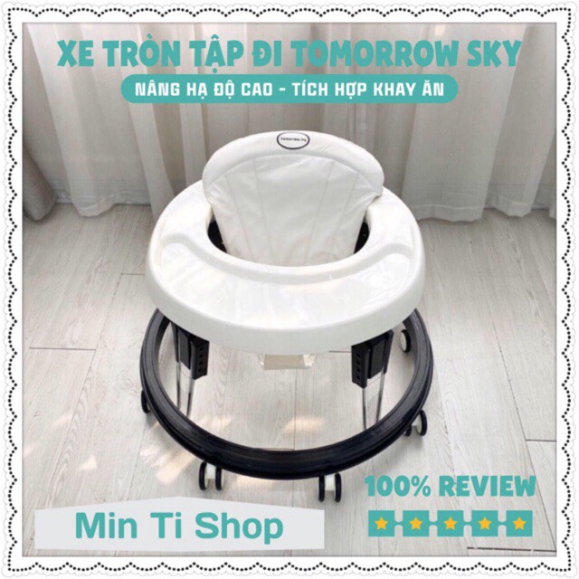 tuan0117 XE TRÒN TẬP ĐI KẾT HỢP XE ĂN DẶM CÓ THỂ GẤP GỌN TOMORROW SKY/ MOMMY KIDS CHO BÉ tuan0117