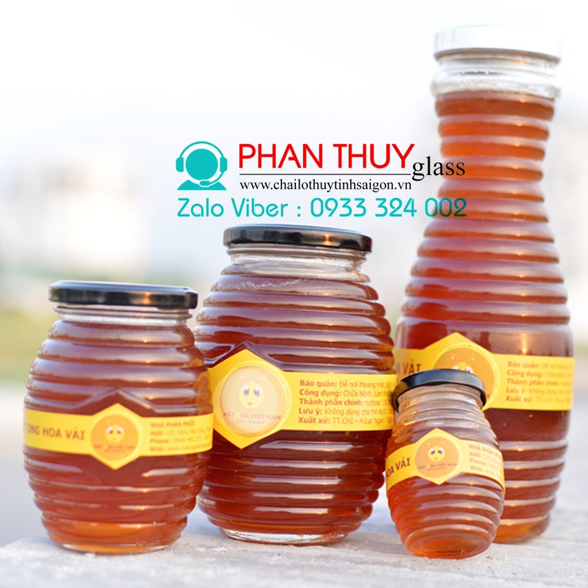 Hũ Thủy Tinh Con Ong nắp Thiết 200ml | 350ml | 750ml , Tùy Chọn Dung Tích